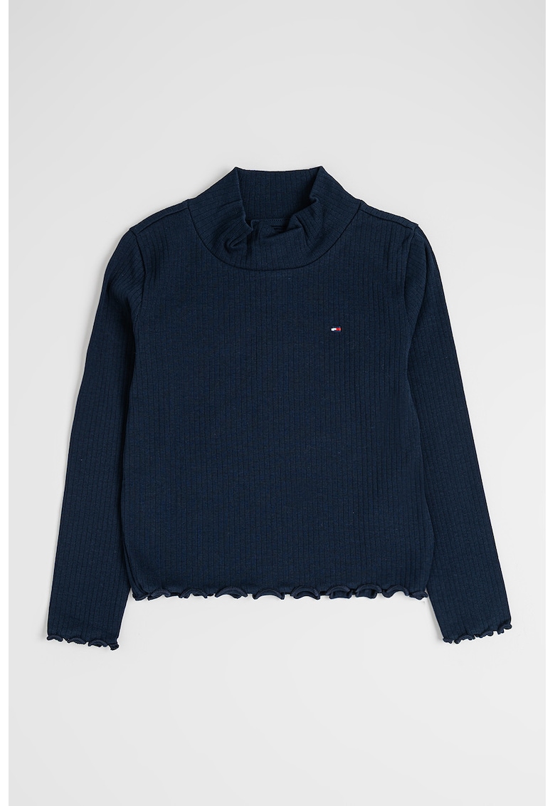 Bluza cu striatii si guler - Bleumarin