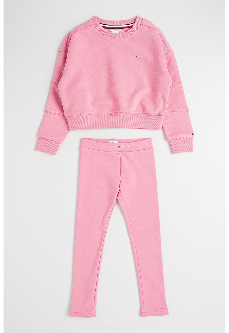 Set de bluza de trening si colanti cu detalii logo - 2 piese