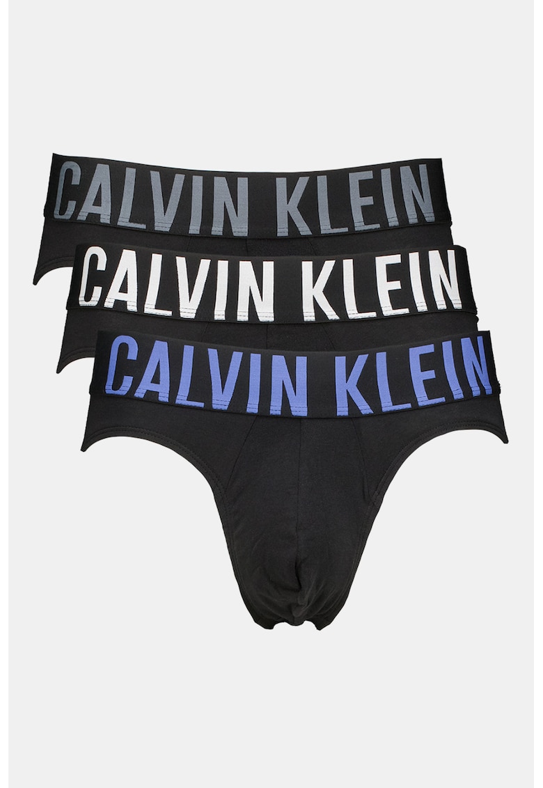 Set de chiloti cu banda logo in talie -3 Perechi