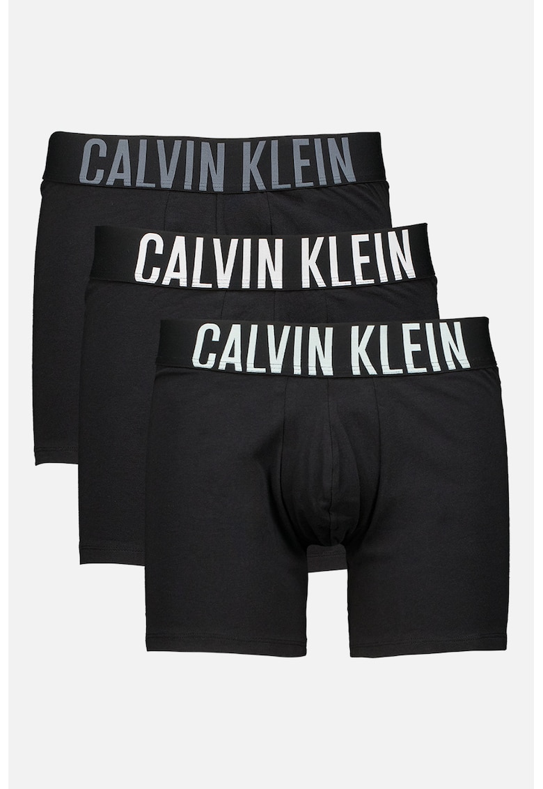 Set de boxeri cu logo - 3 perechi - Negru/Gri antracit/Gri inchis