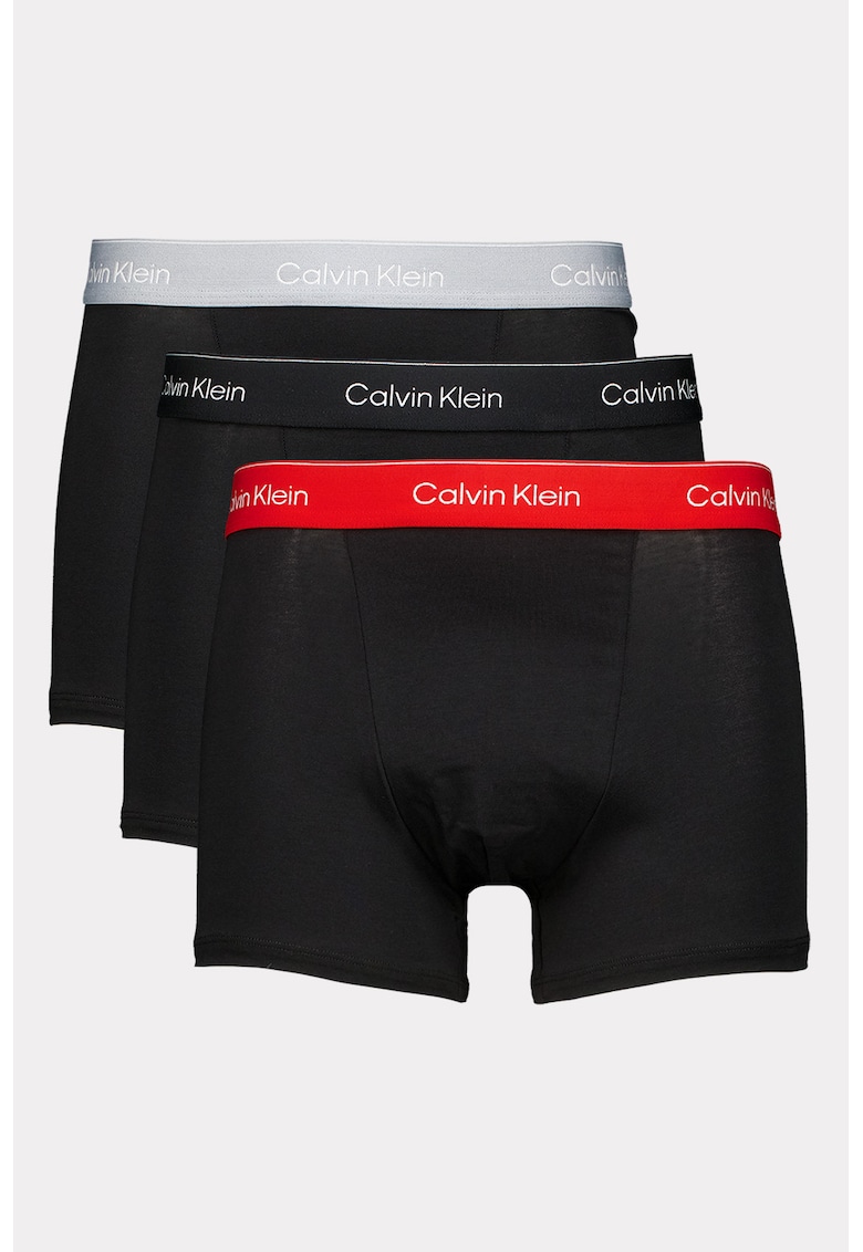 Set de boxeri relaxed fit din amestec de bumbac - 3 perechi - Rosu/Negru/Gri