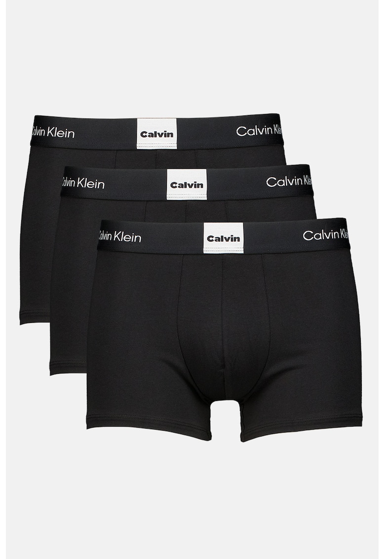 Set de boxeri din amestec de bumbac cu banda elastica in talie - 3 perechi