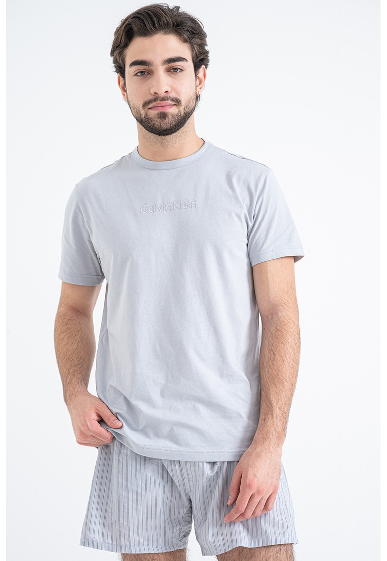 Pijama de bumbac cu pantaloni scurti