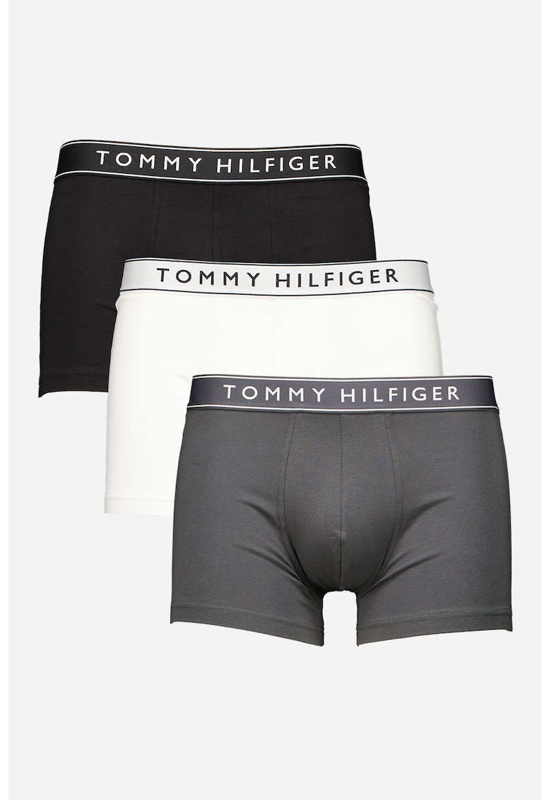 Set de boxeri din amestec de bumbac cu logo - 3 perechi