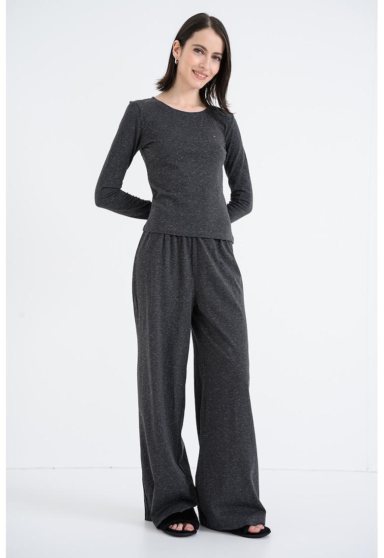 Pijama din amestec de bumbac cu logo