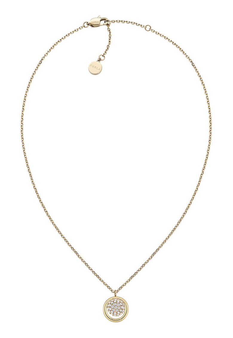 Colier din otel inoxidabil cu pandantiv cu cristale