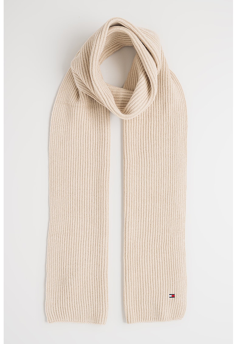 Fular striat din bumbac si casmir