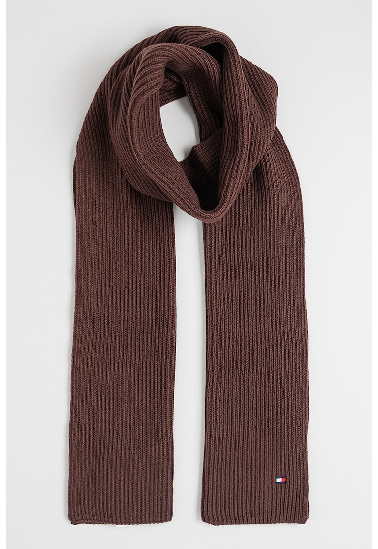 Fular striat din bumbac si casmir