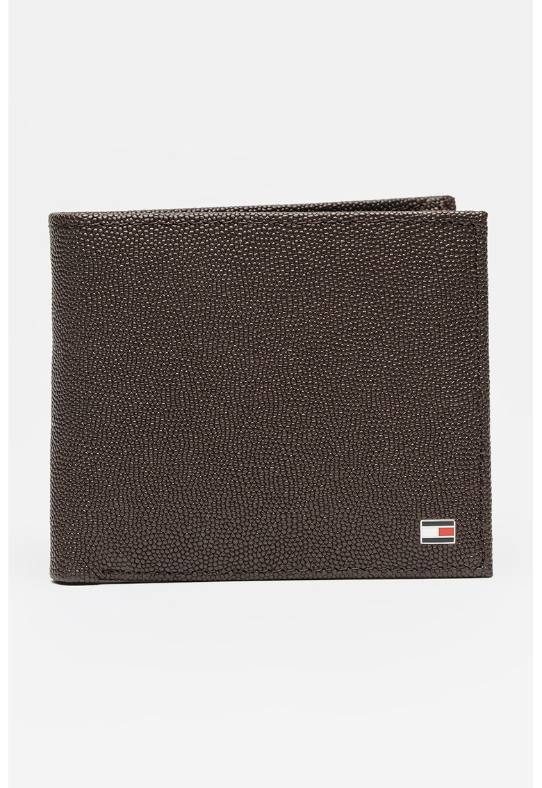 Portofel pliabil de piele cu logo discret