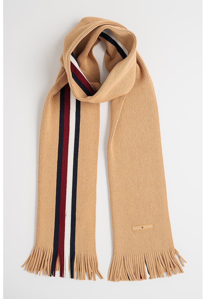 Fular din amestec de lana cu dungi