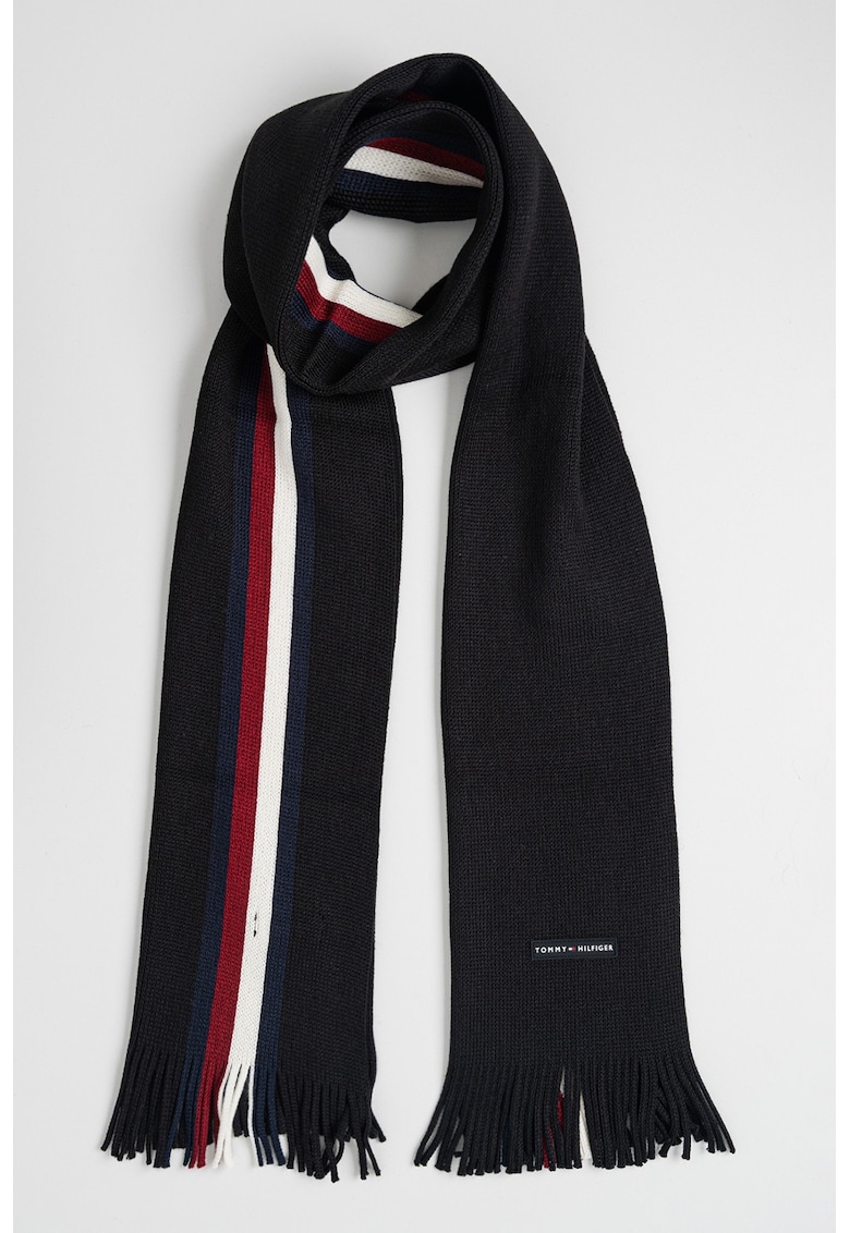 Fular din amestec de lana cu dungi