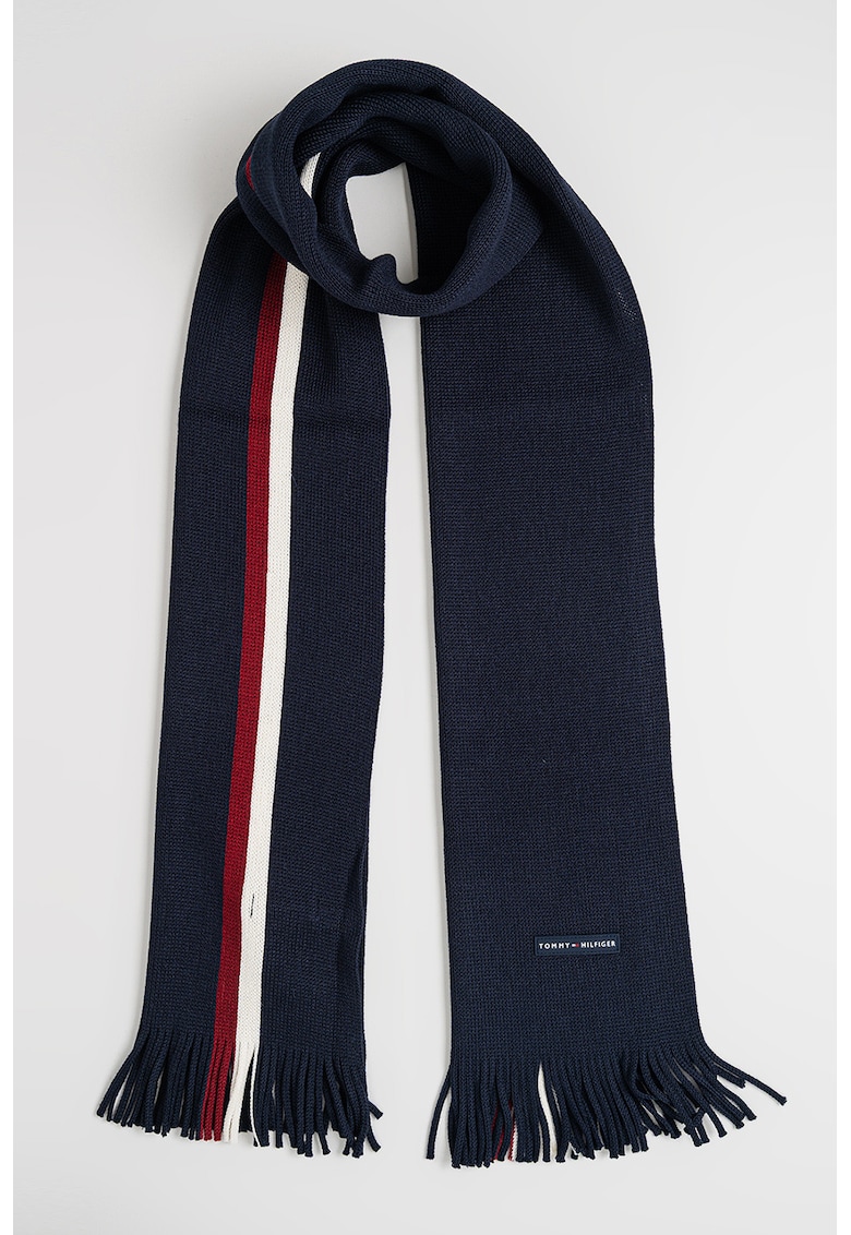 Fular din amestec de lana cu dungi