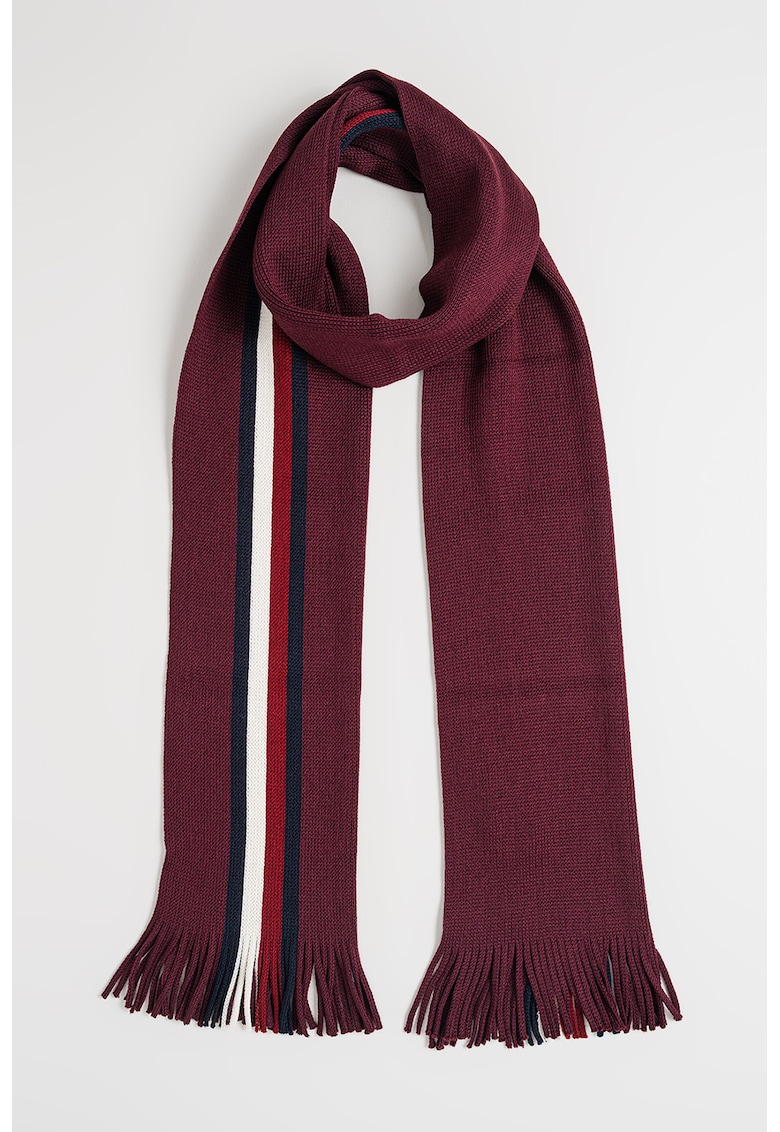Fular din amestec de lana cu dungi