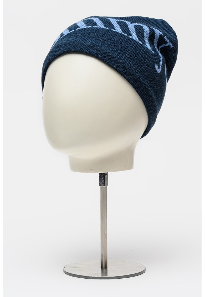 Caciula tricotata cu logo cu craniu - Albastru ultramarin