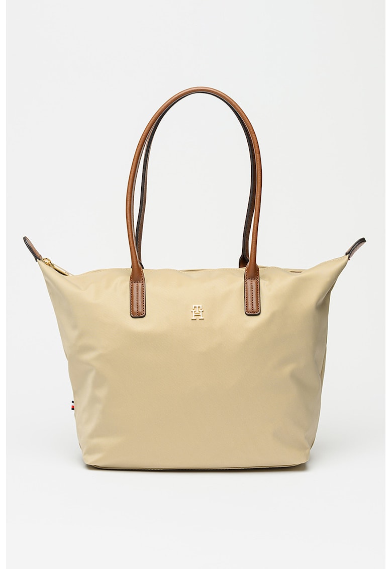 Geanta tote cu model monograma discreta Popette