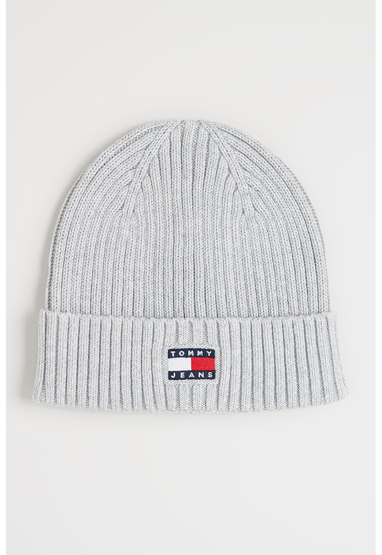 Caciula elastica de bumbac organic cu logo Heritage