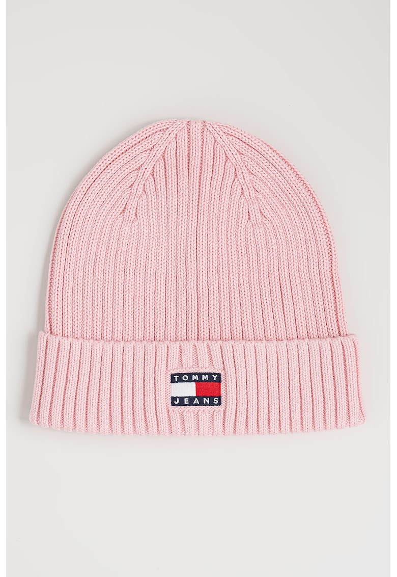 Caciula elastica de bumbac organic cu logo Heritage