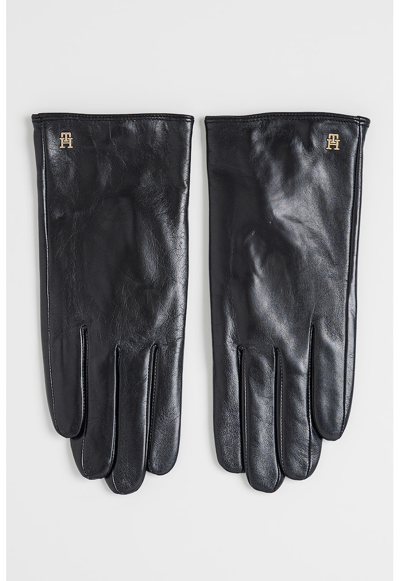 Manusi din piele cu model monograma