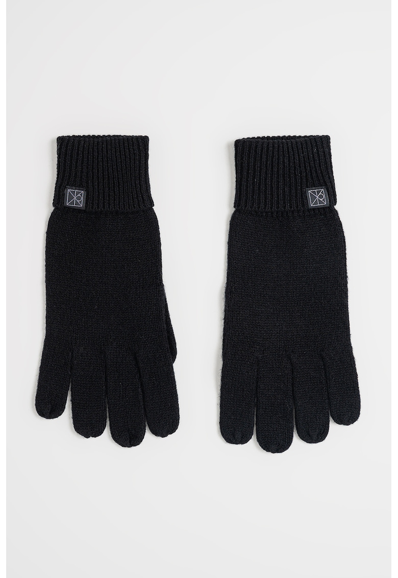 Manusi tricotate de casmir - Negru