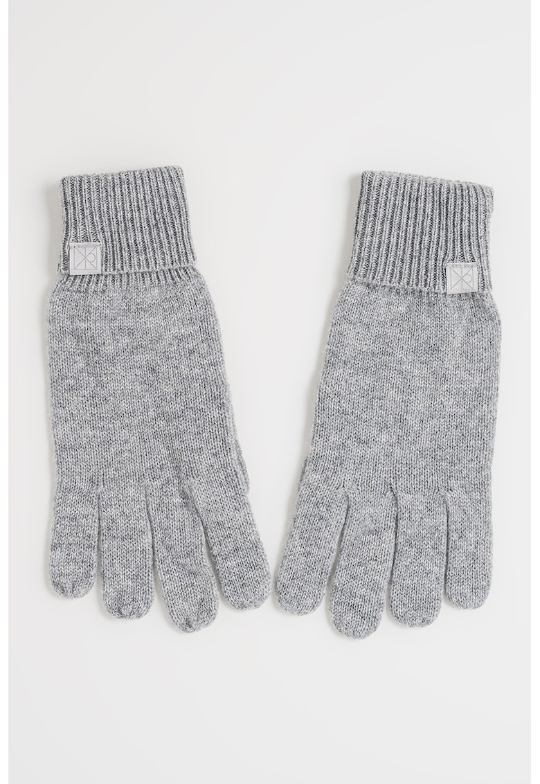 Manusi tricotate de casmir - Gri inchis melange