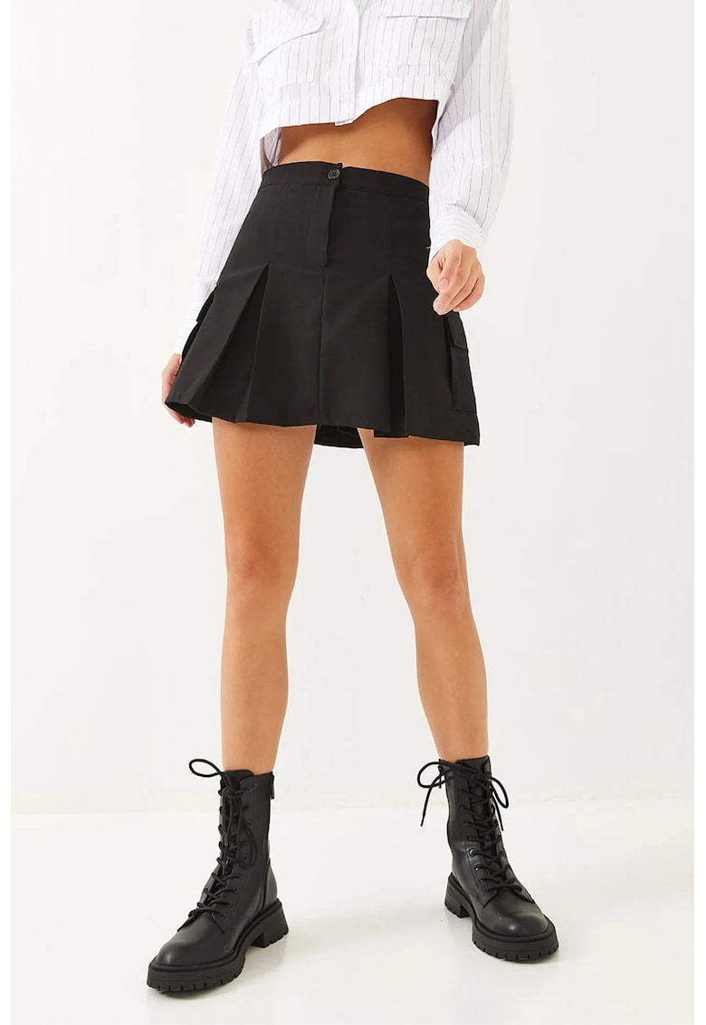 Fuste - Comerciant - Femei - Fusta mini plisata cu talie inalta LUCCI - Negru -
