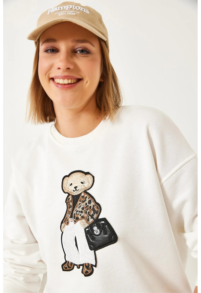 Bluza dama - HiCCUP - brodat - alb - textil