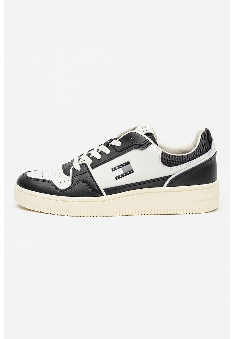 Pantofi sport din piele Retro - Alb/Negru