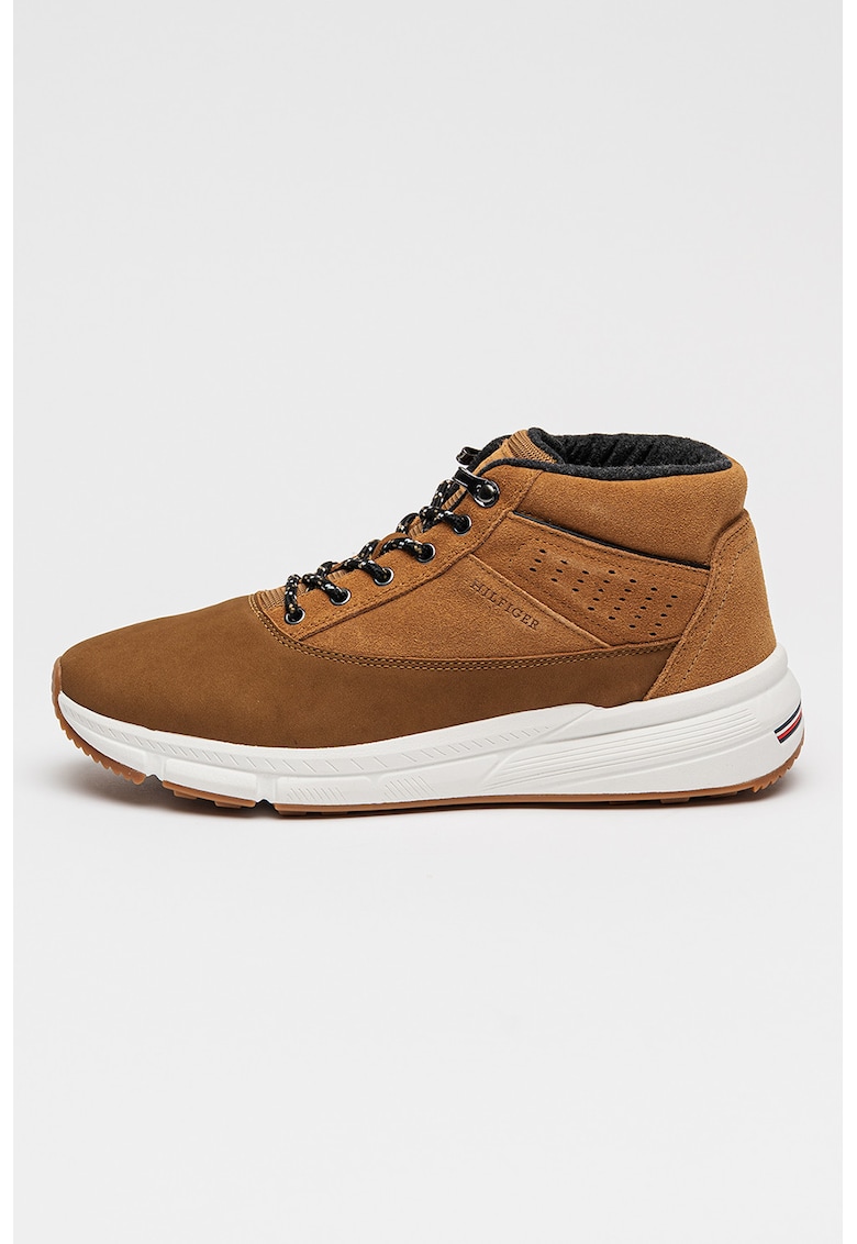 Ghete din piele intoarsa Hybrid - Maro deschis