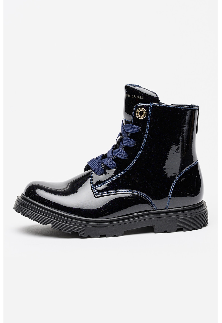 Bocanci din piele ecologica cu fermoar