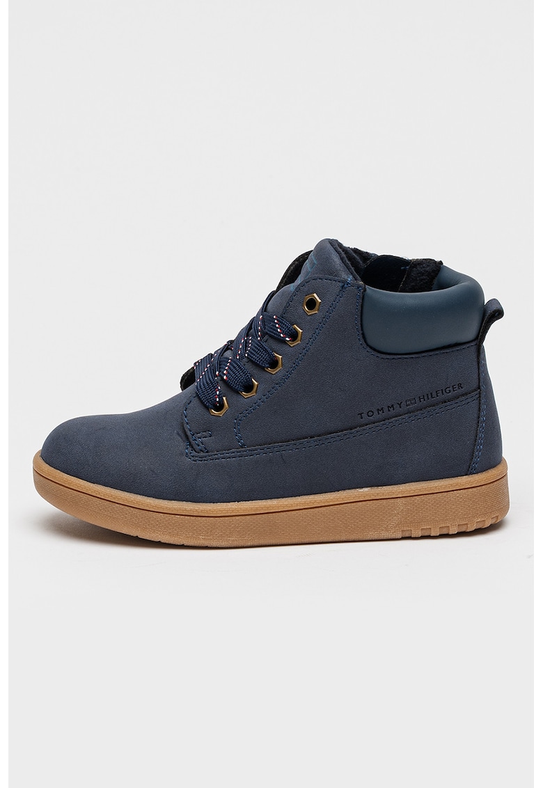 Ghete din piele ecologica cu fermoar