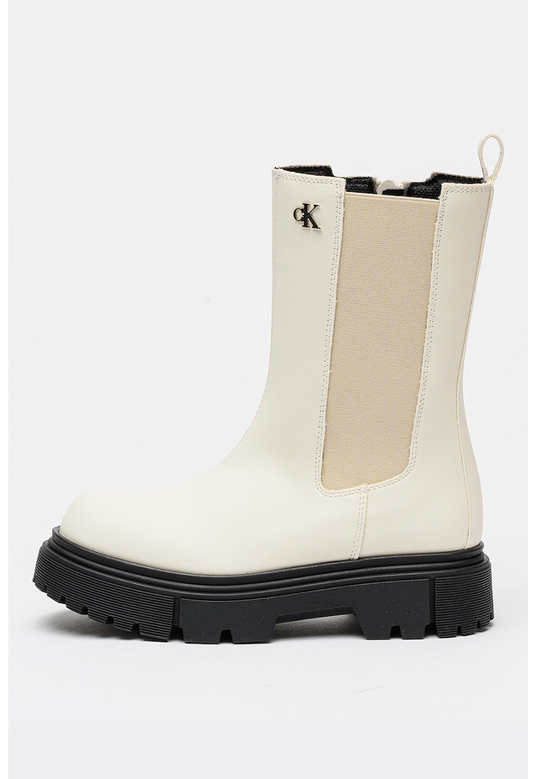 Ghete din piele ecologica cu garnituri elastice