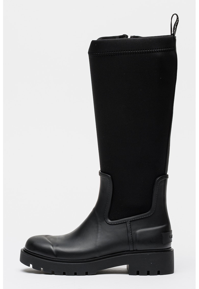 Cizme lungi cu toc masiv