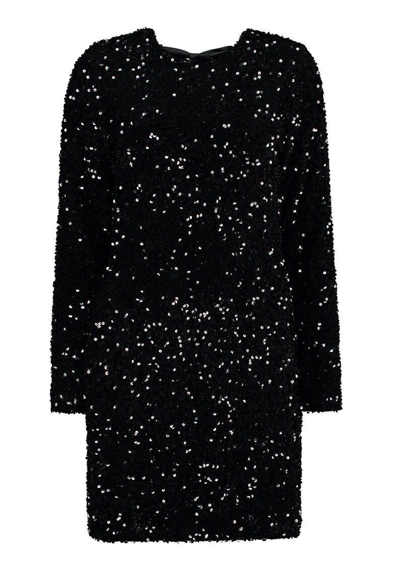 Rochie cu paiete - Negru/Argintiu