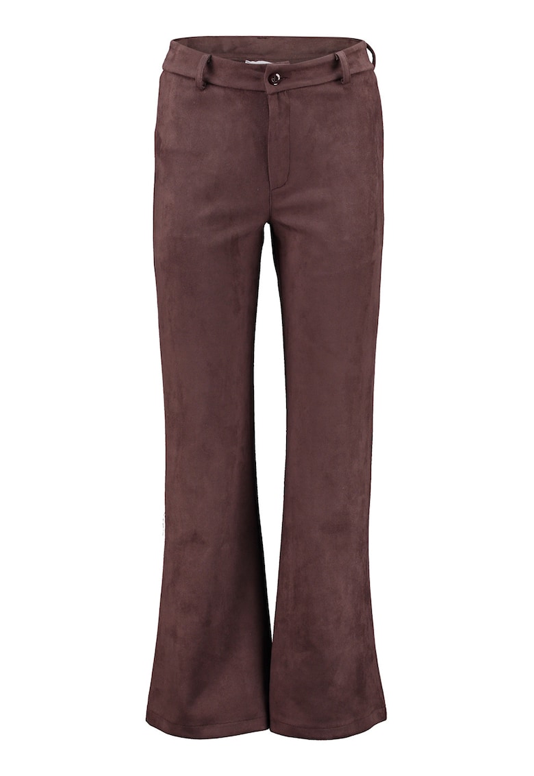 Pantaloni bootcut uni - Maro cognac