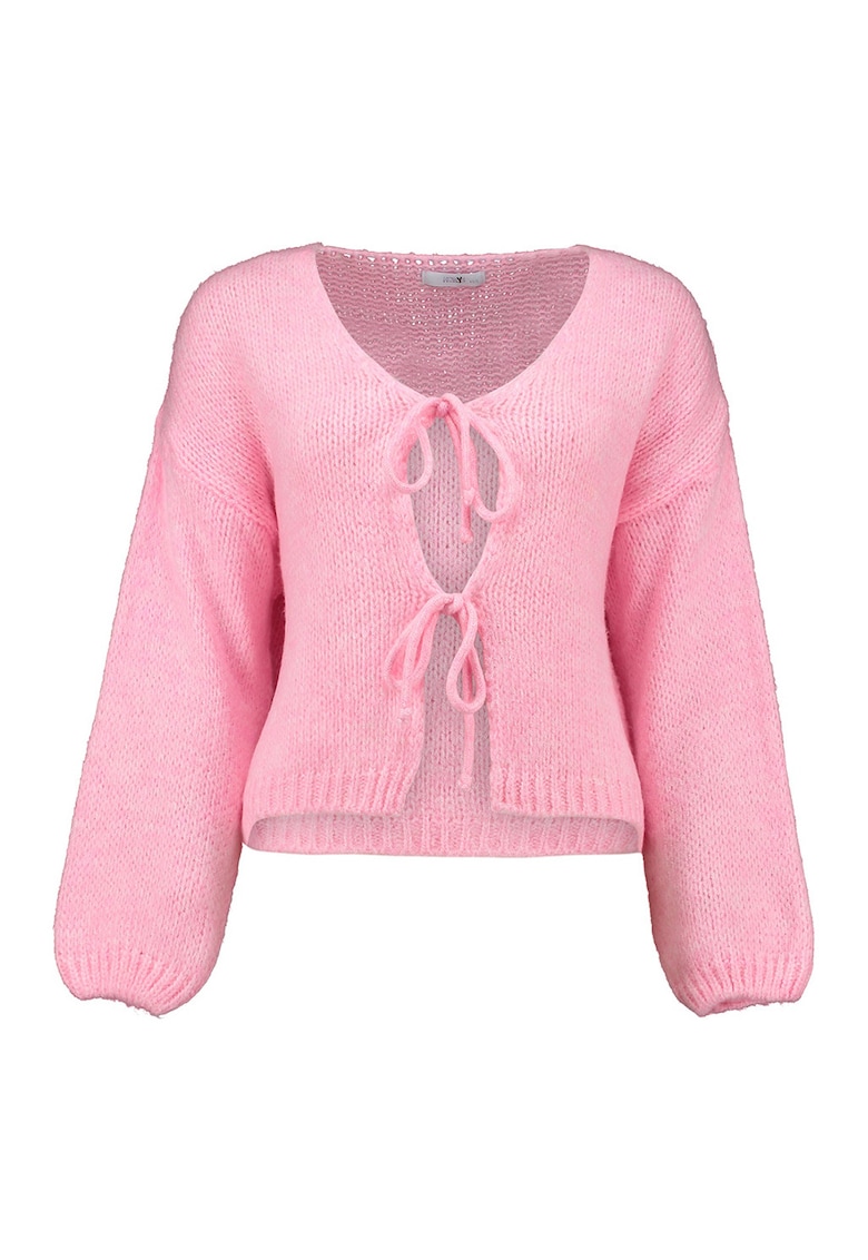 Cardigan cu model in dungi si snururi de ajustare