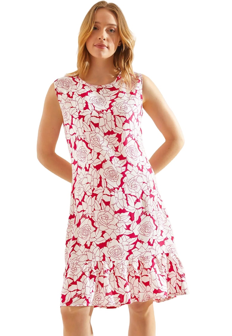 Rochie HiCCUP Floral A-Form - roz - textil