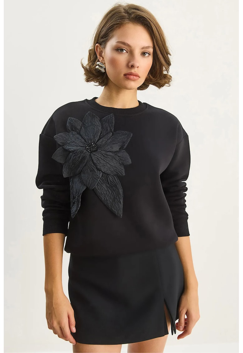 dama - HiCCUP - maneca lunga - negru - textil