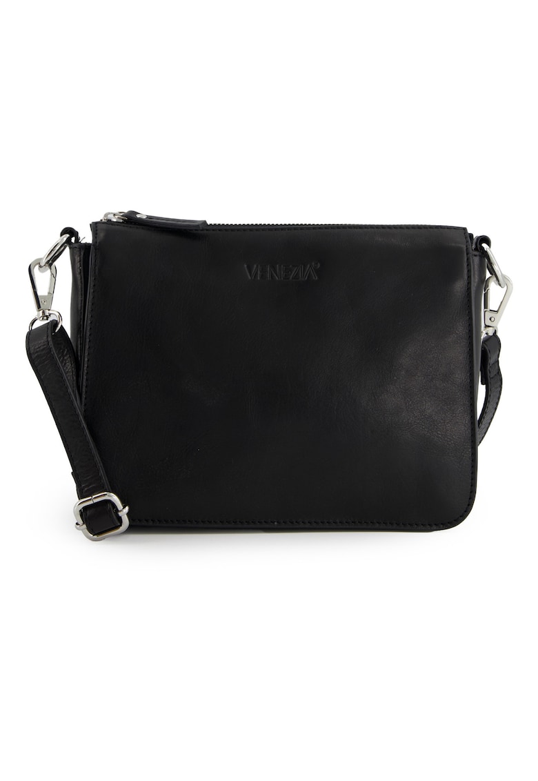 Geanta messenger din piele cu bareta detasabila