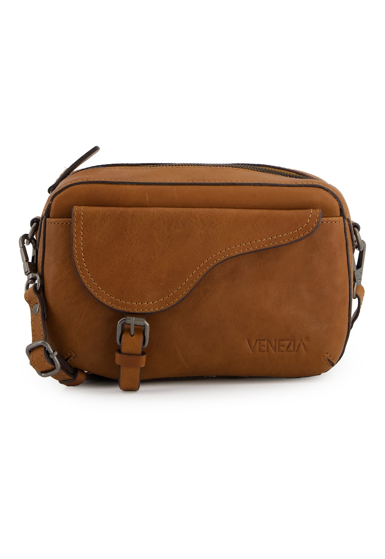Geanta crossbody din piele cu bareta detasabila