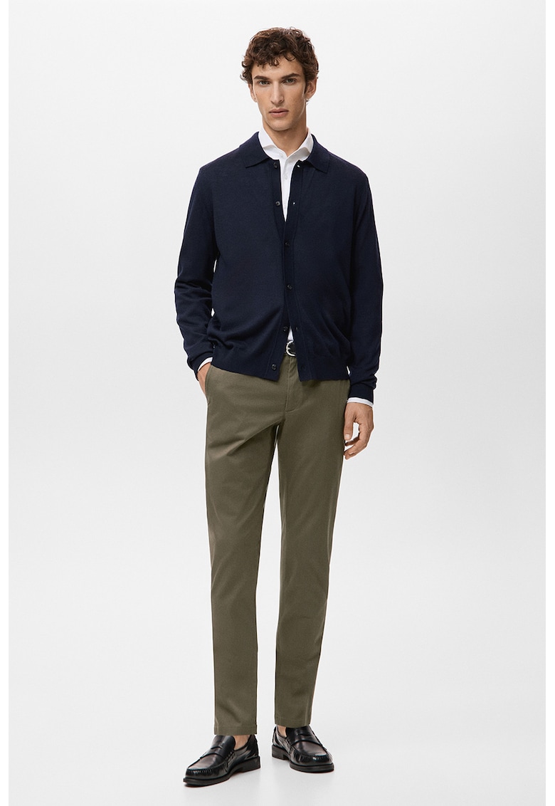 Pantaloni Chino cu croiala slim-fit Barna - Kaki