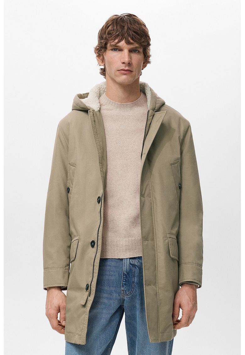 Geaca parka cu gluga - Maro deschis