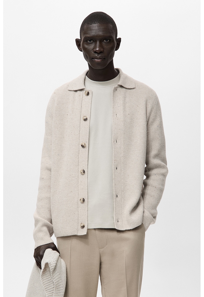 Cardigan din amestec de lana - Bej