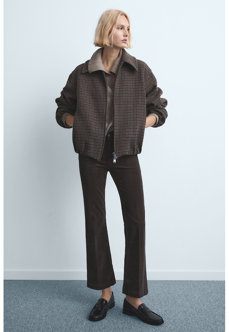 Blugi bootcut din catifea - Negru