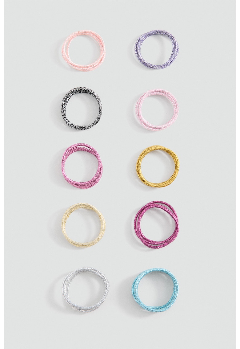 Set de elastice de par stralucitoare - Multicolor