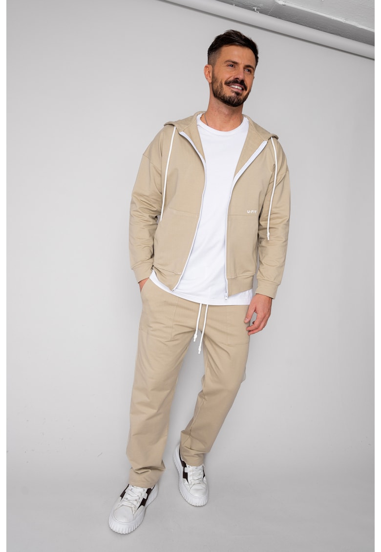 Set Loren din bumbac Jacheta si pantalon Dusty Grey 19297