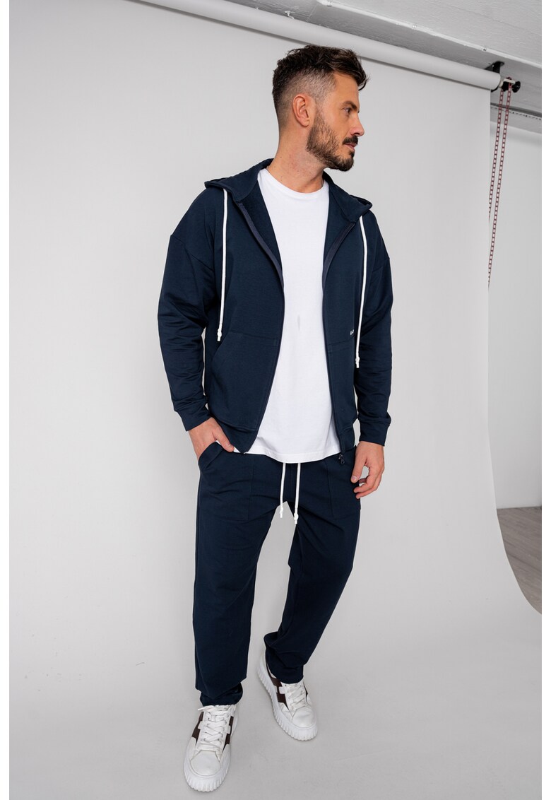 Set Loren din bumbac Jacheta si pantalon Navy 19302 - Bleumarin