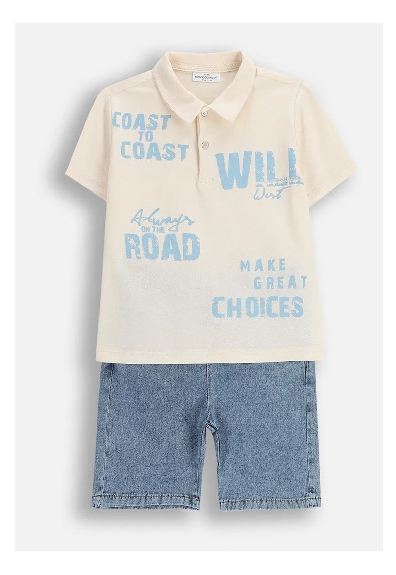 Coccodrillo Set cu tricou polo&blugi scurti