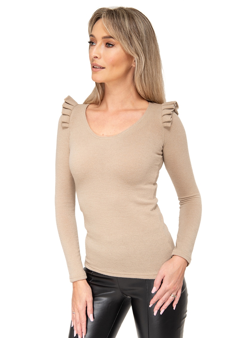 Bluza slim fit din amestec de lana Liana