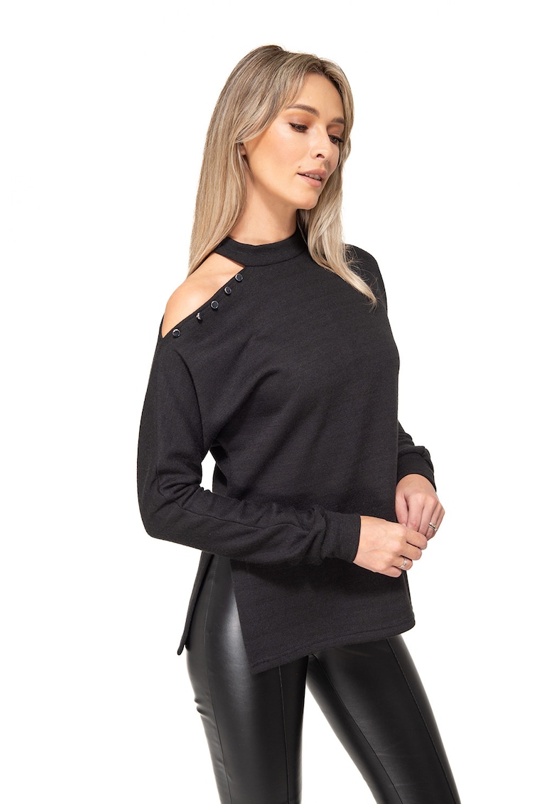 Bluza din amestec de lana cu detaliu cu decupaj Matia