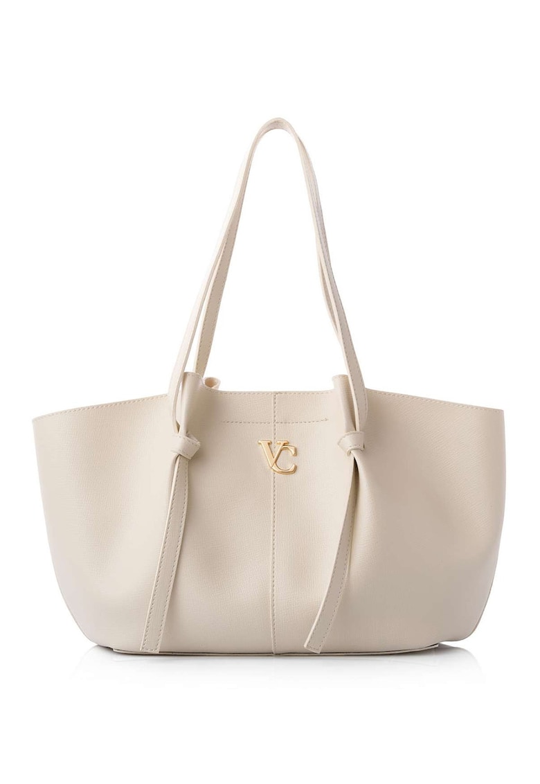 Geanta shopper din piele ecologica - Crem